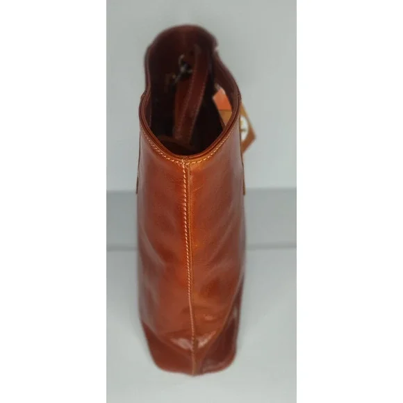 Charlie Leather Clarissa Cognac/Tan/Brown Medium Shoulder Bag/Handle Bag -NWT - Picture 4 of 12